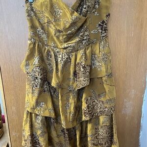 Moulinette Soeurs Anthropologie silk sleeveless dress size 10 euc